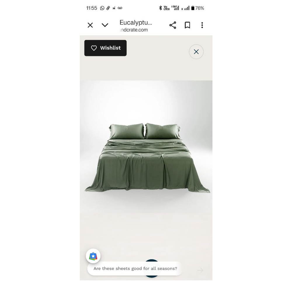 OliveCrate Eucalyptus CALIFORNIA KING Sheet Set–Cooling, Hypoallergenic, Luxury